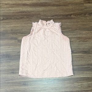 Women’s Ann Taylor Sleeveless Ruffle Mock Neck Top